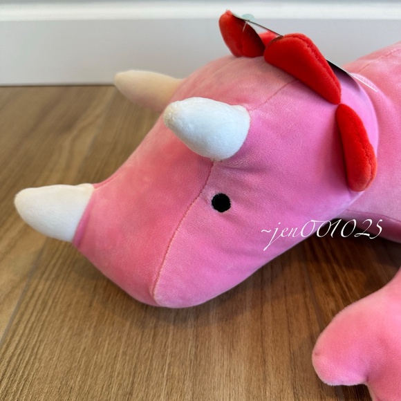 Bright Pink Dinosaur Weighted Plush Throw Pillow - Pillowfort - Picture 11 of 11